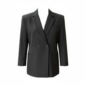 Solid Black Wardrobe Basic 1 button Blazer Jacket lined Women's size Large  NWT